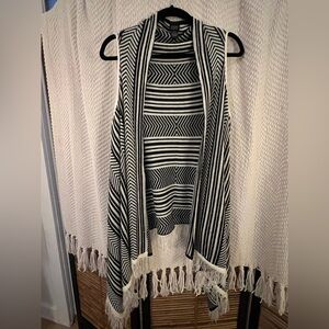 Striped Black and White tank vest